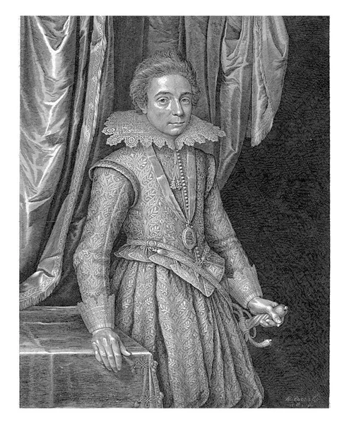 Retrato Frederico Rei Boémia Botius Adamsz Bolswert Atribuído Oficina Após — Fotografia de Stock