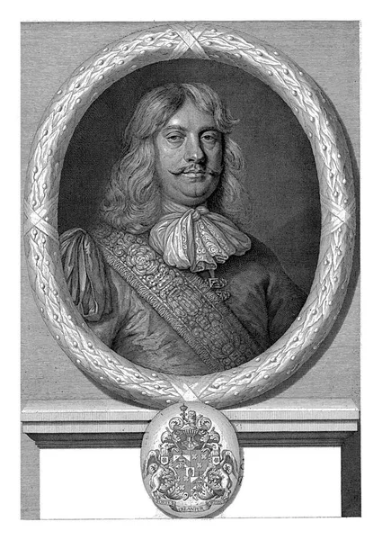Porträtt Cornelis Tromp Abraham Bloteling Efter Peter Lely Sir 1676 — Stockfoto