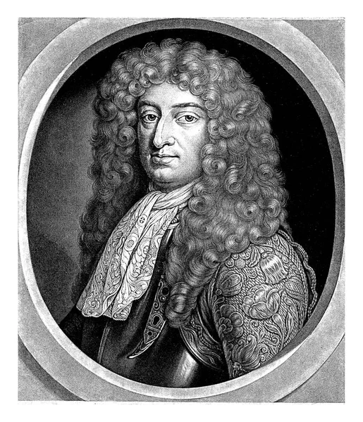 Retrato Carlos Leopoldo Duque Lorena Abraham Bloteling Después Monogrammist 1675 — Foto de Stock