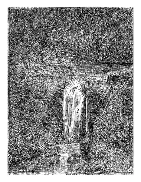 Cachoeira Jan Gerard Smits 1872 — Fotografia de Stock