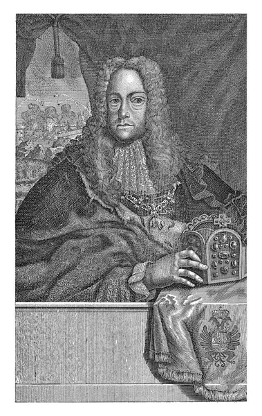 スペイン継承戦争中にスペイン王チャールズ3世を自称したオーストリア大公チャールズ1世の肖像 — ストック写真