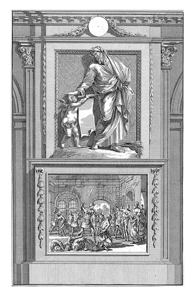 Юстин Философ Аполог Луйкен После Яна Гери 1698 Святому Апологету — стоковое фото