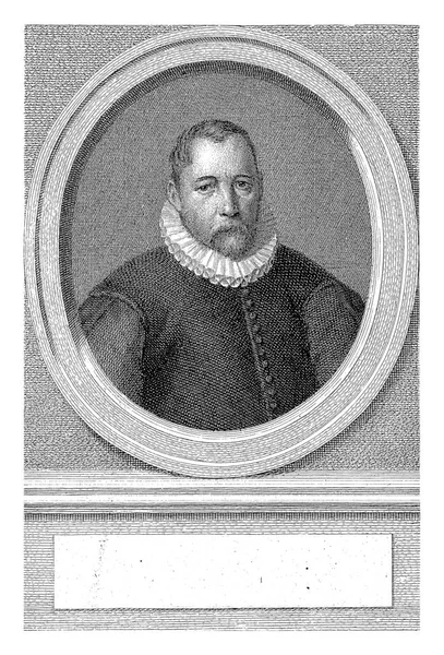 Porträt Des Haarlemer Bürgermeisters Pieter Janszoon Kies Einem Oval Das — Stockfoto