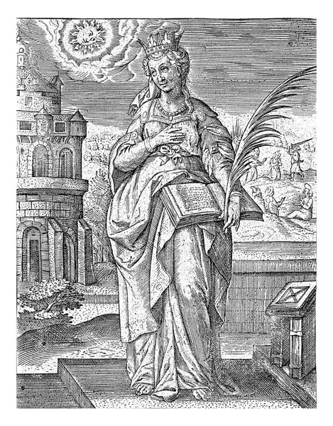 Герберт Барбара Йоганнес Вірікс 1559 1620 Року Руках Святої Варвари — стокове фото