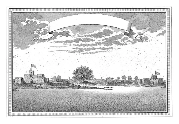 View Dutch English Fort Kommendo Jacob Van Der Schley 1747 — Stock Photo, Image
