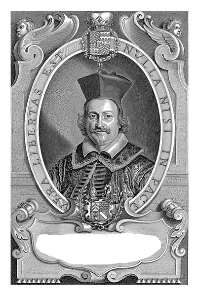Portret Opata Peregrinusa Carlenusa Paulus Pontius 1648 — Zdjęcie stockowe