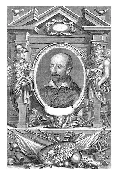 Porträtt Kardinal Guido Bentivoglio Gaspar Bouttats 1650 1695 Porträtt Oval — Stockfoto