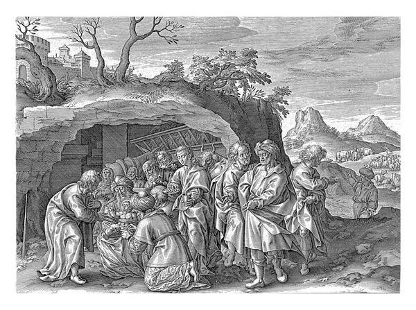 Besnijdenis Van Christus Antonie Wierix 1565 Voor 1604 Hogepriester Besnijdt — Stockfoto