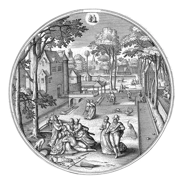 May Adriaen Collaert Hans Bol 1578 1582 Frame Spring Landscape — Stock Photo, Image