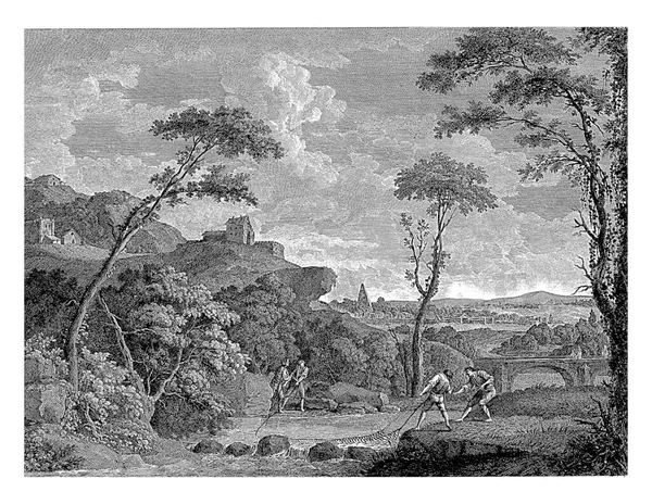 Landskap Runt Neapel Ambrosi Efter Zuccarello 1700 1799 Landskap Runt — Stockfoto