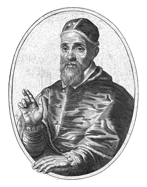 教皇乌尔班八世的肖像 椭圆形 身穿官方长袍 题词是指1623年8月6日他在罗马宣誓就职 — 图库照片