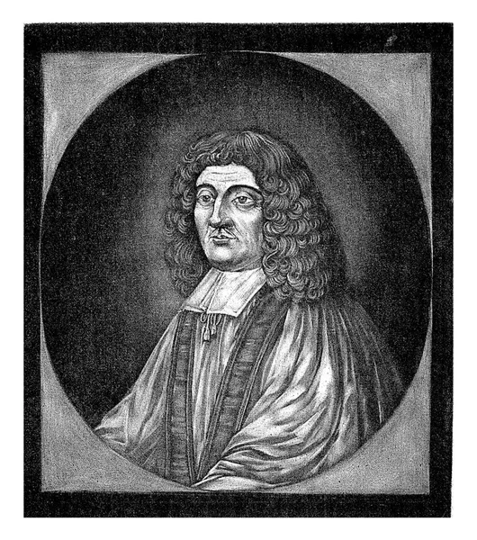 1686年6月17日に死去した際 司祭兼棺師のヨハネス ヴァンデルマンの肖像画 — ストック写真