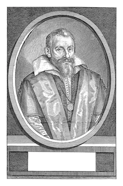 Retrato Dominicus Baudius Poeta Professor Leiden Aos Anos — Fotografia de Stock
