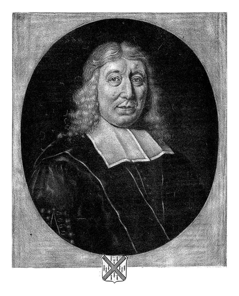 Portrait Nicolaas Blanckaert Age Professor Franeker Privy Councilor Personal Physician — Stock Photo, Image