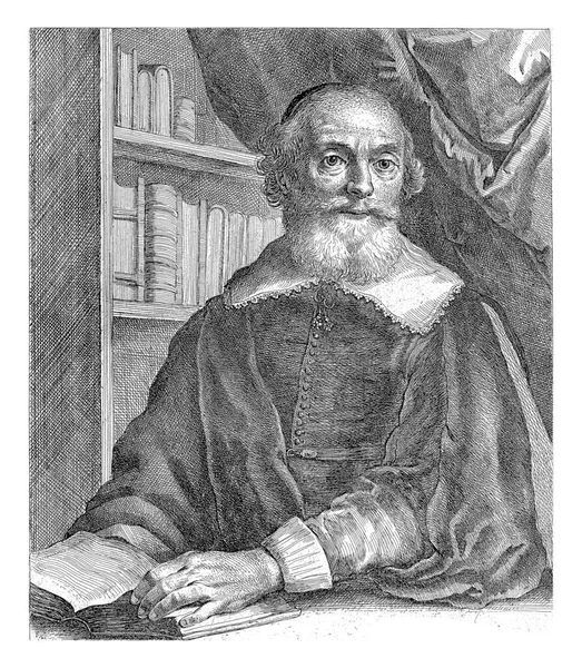60歳の時のヨハネス ラエの肖像画 ゲリッツ ファン ブロンクホルスト 1641年 1661年60歳のヨハネス ラエの肖像 — ストック写真