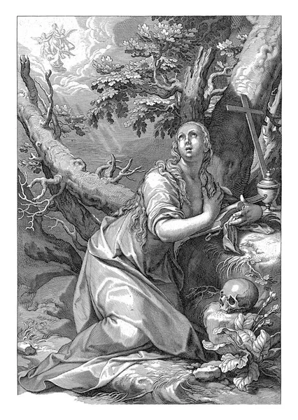 Pokutna Święta Maria Magdalena Willem Isaacsz Van Swanenburg Abrahamie Bloemaercie — Zdjęcie stockowe