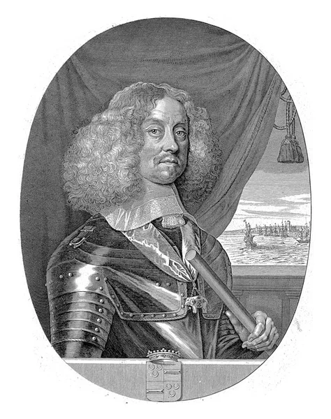 Jacob Baron Van Wassenaer Portresi Obdam Lordu Amiral Olarak Elinde — Stok fotoğraf