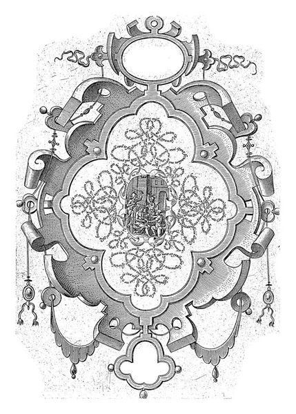 Corona Spine Cristo Hieronymus Wierix 1608 Due Soldati Spingono Corona — Foto Stock