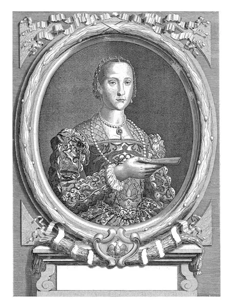 Halvlångt Porträtt Till Höger Eleanor Toledo Storhertiginna Toscana Och Hustru — Stockfoto