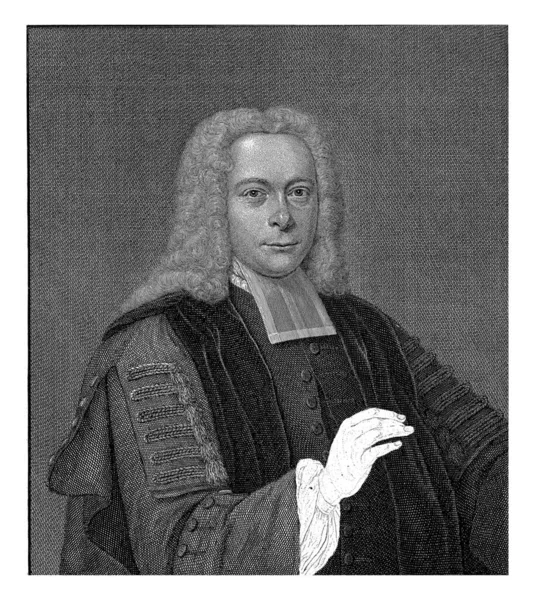 神学教授フランシスクス ブルマヌスの右の半長の肖像 — ストック写真
