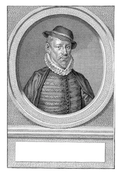 Bust Hendrick Laurensz Spegel Oval Porträttet Vilar Piedestal Med Hans — Stockfoto