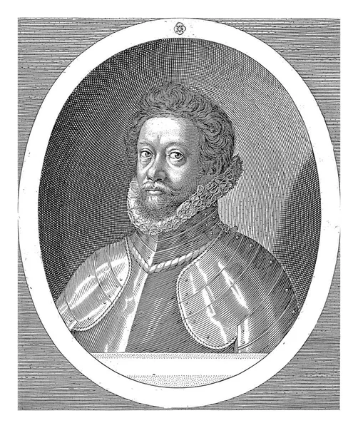 アントン シャーリー アエギディウス サデラー 1614年 1629年アントン シャーリー 宮廷の騎士の肖像 — ストック写真