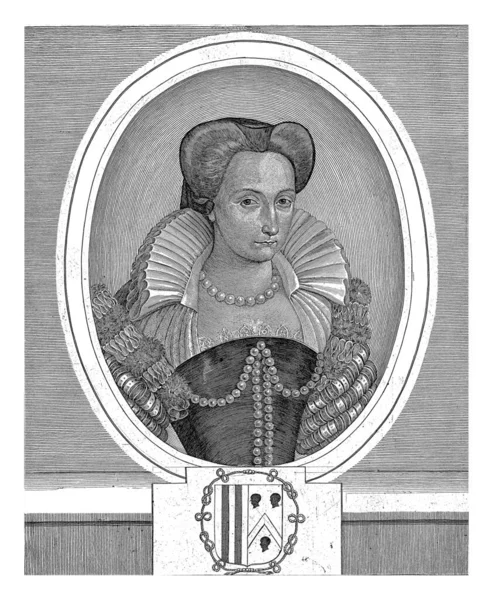 Portret Marii Moreau Żony Nicolasa Harlay Sancy Lat Środek Pod — Zdjęcie stockowe