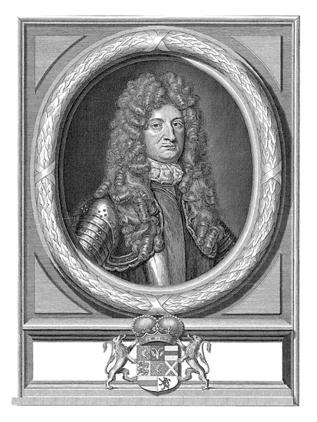 Портрет Wolrat Van Nassau Usingen Jacob Gole После Netscher 1673 — стоковое фото