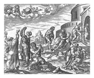 Borçlarımızı affet, Johannes Wierix. Maarten van Heemskerck 'ten sonra 1569. - 1573..