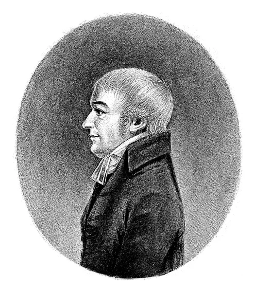 Portrait Prédicateur Professeur Johan Wilhelm Statius Muller Hendrik Schwegman 1807 — Photo