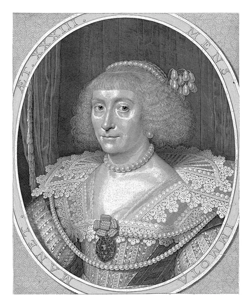 Portret Van Elisabeth Stuart Keurvorst Palatine Koningin Van Bohemen Jaar — Stockfoto