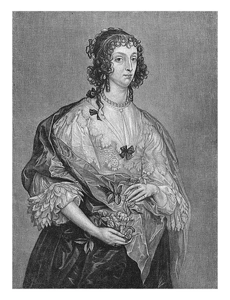 里士满公爵夫人玛丽的画像 手里拿着一些花 — 图库照片