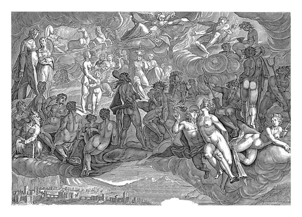 Psique Llevado Olimpo Por Mercurio Bartolomé Willemsz Dolendo Después Karel —  Fotos de Stock