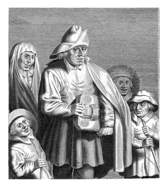 Liereman Jan Van Velde 1603 1652 Man Lyre Surrounded Three — Stock Photo, Image