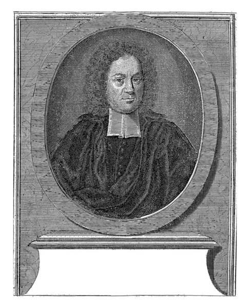 Gottfried Arnold的肖像 Georg Paul Busch Johann Heinrich Schwartz 1716年 — 图库照片