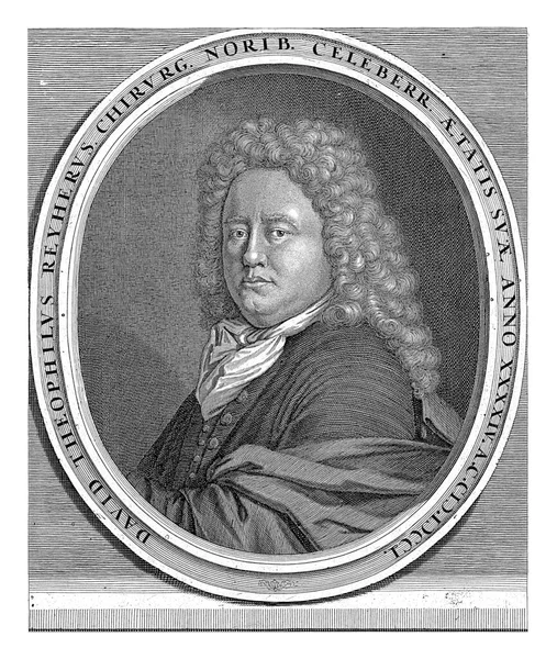 David Reyher 초상화 Cascar Luyken 1701 1708 이후빈에 법원의 David — 스톡 사진