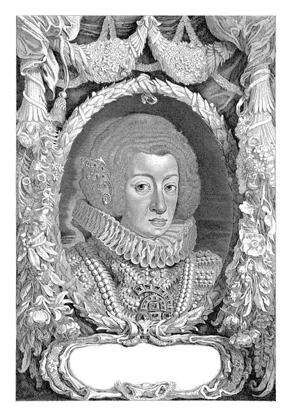 Retrato Maria Ana Espanha Esposa Imperador Fernando Iii — Fotografia de Stock