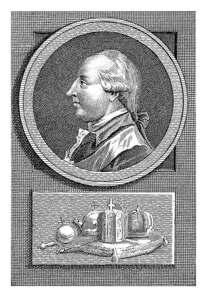 Portrait François Josef Karel Empereur Romano Allemand Sous Portrait Trois — Photo