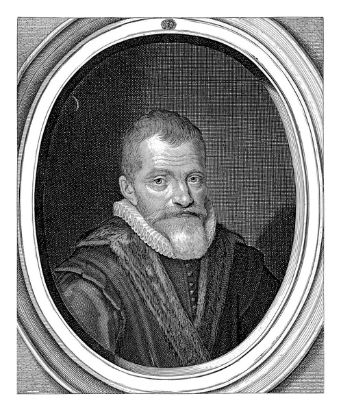 Buste Van Middelburgse Theoloog Herman Faukelius Ovaal Met Randschrift — Stockfoto