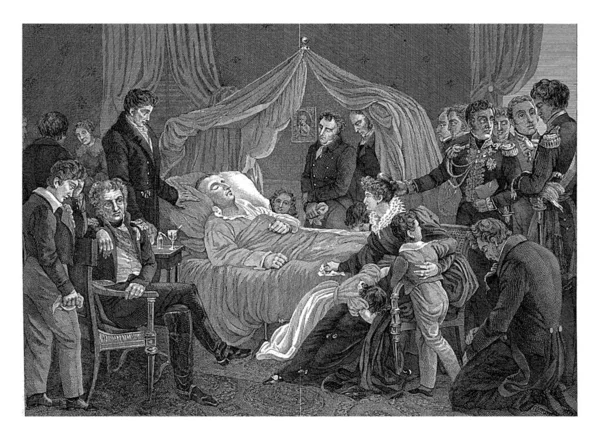 Lecho Muerte Napoleón Abraham Vinkeles 1840 — Foto de Stock