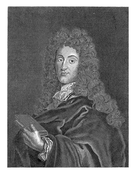 Retrato Del Químico Francés Nicolas Lemery Nicolas Pitau 1644 1671 — Foto de Stock