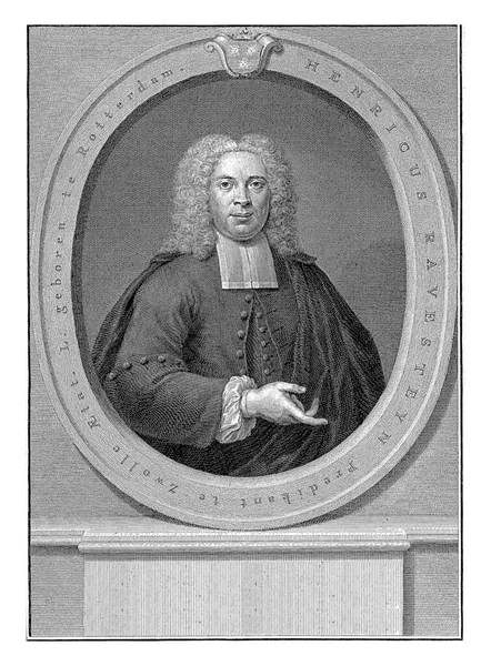 亨德里克 拉维斯特恩的肖像 雅各布 胡布拉肯 Jacob Houbraken 在亨德里克 Hendrik Van Den — 图库照片