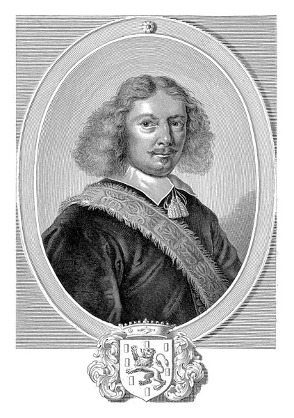 Portrait Godschalck Van Halmale Seigneur Heulestein Maréchal Montfoort — Photo