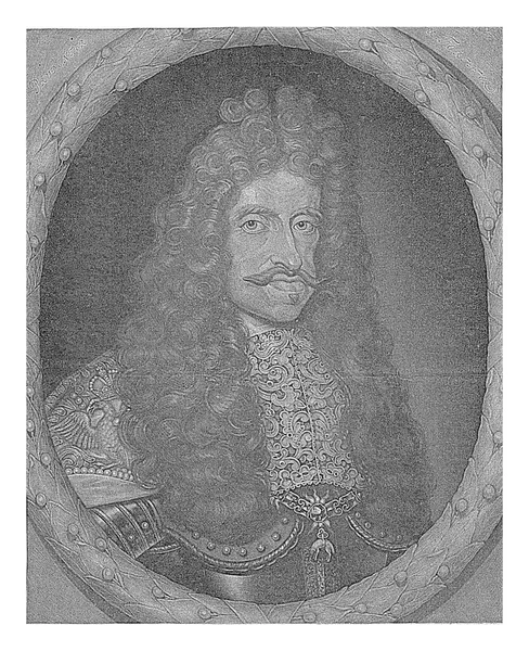 Portrait Emperor Leopold Pieter Schenk Johann Matthaus Von Merian 1670 — Stock Photo, Image