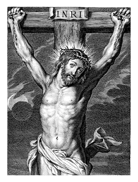 Kristus Korset Och Solförmörkelsen Schelte Adamsz Bolswert Efter Peter Paul — Stockfoto