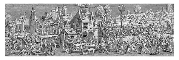 Cenas Torno Inn Jaspar Isaac Após Hans Sebald Beham 1564 — Fotografia de Stock