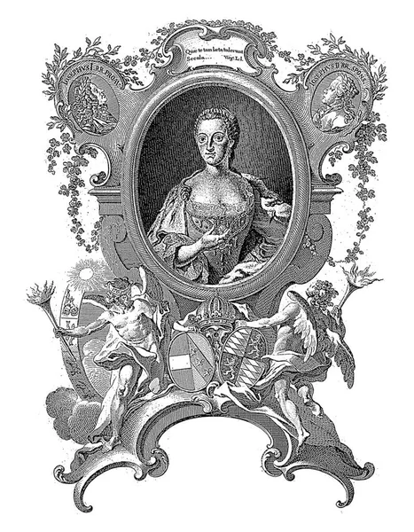 Retrato María Josefa Baviera Johann Esaias Nilson 1765 1788 — Foto de Stock