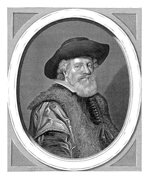 1639年アントワーヌ ファン ヒューエルの後のジェレミアス ピアッセンセの肖像 — ストック写真