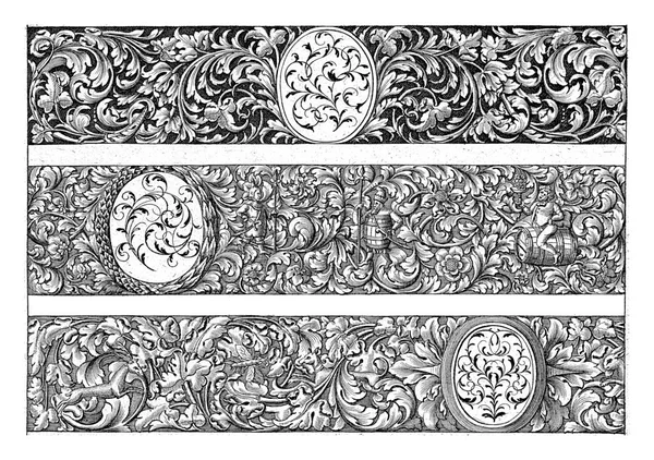 잎자루 덩굴은 리온에 그려져 연속으로 장으로 은으로 장식품이 시리즈 Iii — 스톡 사진