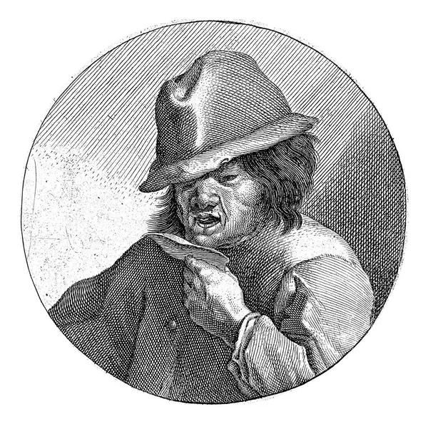 歌を歌う農民の胸像 コエンラート ワウマン 帰属を拒否 アドリアン ブラウワー 英語版 1615年 1665年の後 — ストック写真